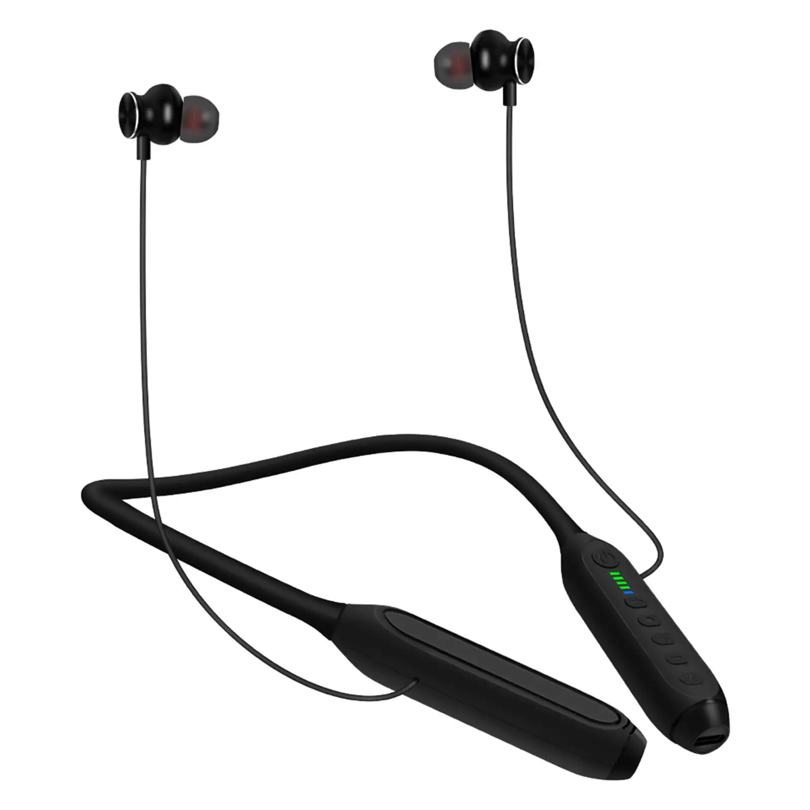 Neckband Bluetooth V5.3 Headphones HD Stereo W/Mic Sweatproof Cordless Comfortable Sport Earbuds Earphones for Conference Home