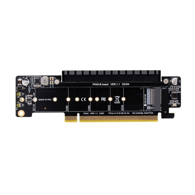 人気商品の再入荷情報をお届け! Pcie4.0分割pciex16からx8 x4拡張専用カード2x nvme入力 .2 内蔵ハードディスク