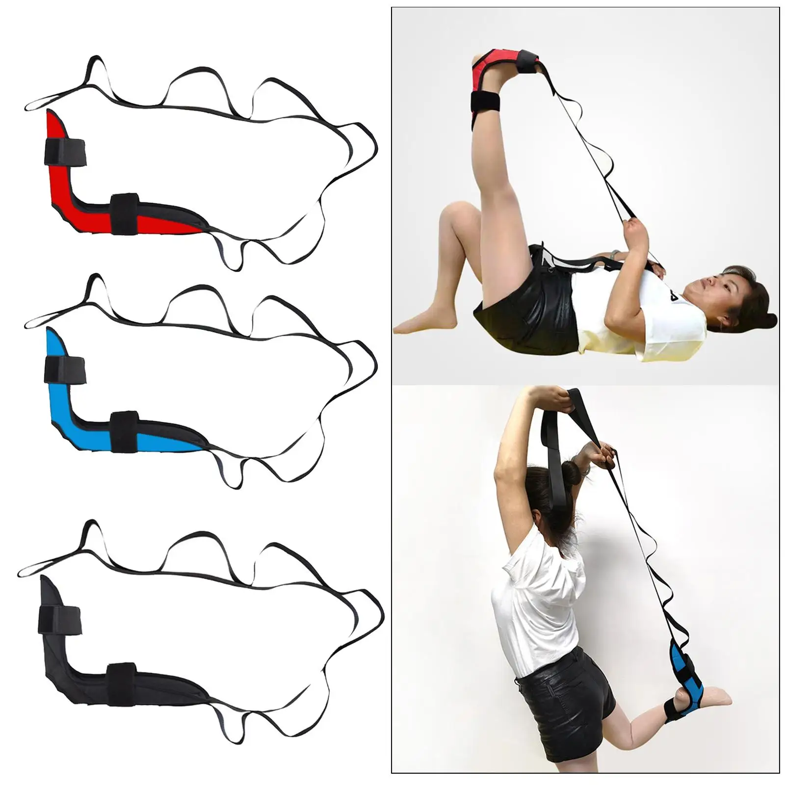 Yoga Stretching Belt Foot Drop Stretcher Hamstring Tendonitis Ankle Strap
