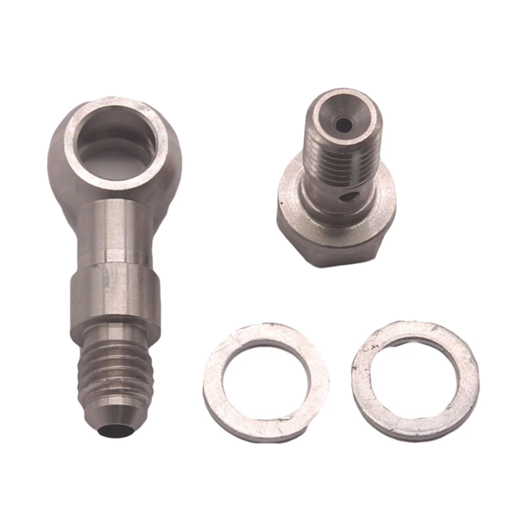 Turbo Oil Feed Banjo Fitting Kit M10x1.5 Mm To 4AN +1.8mm,  Aluminium Alloy,