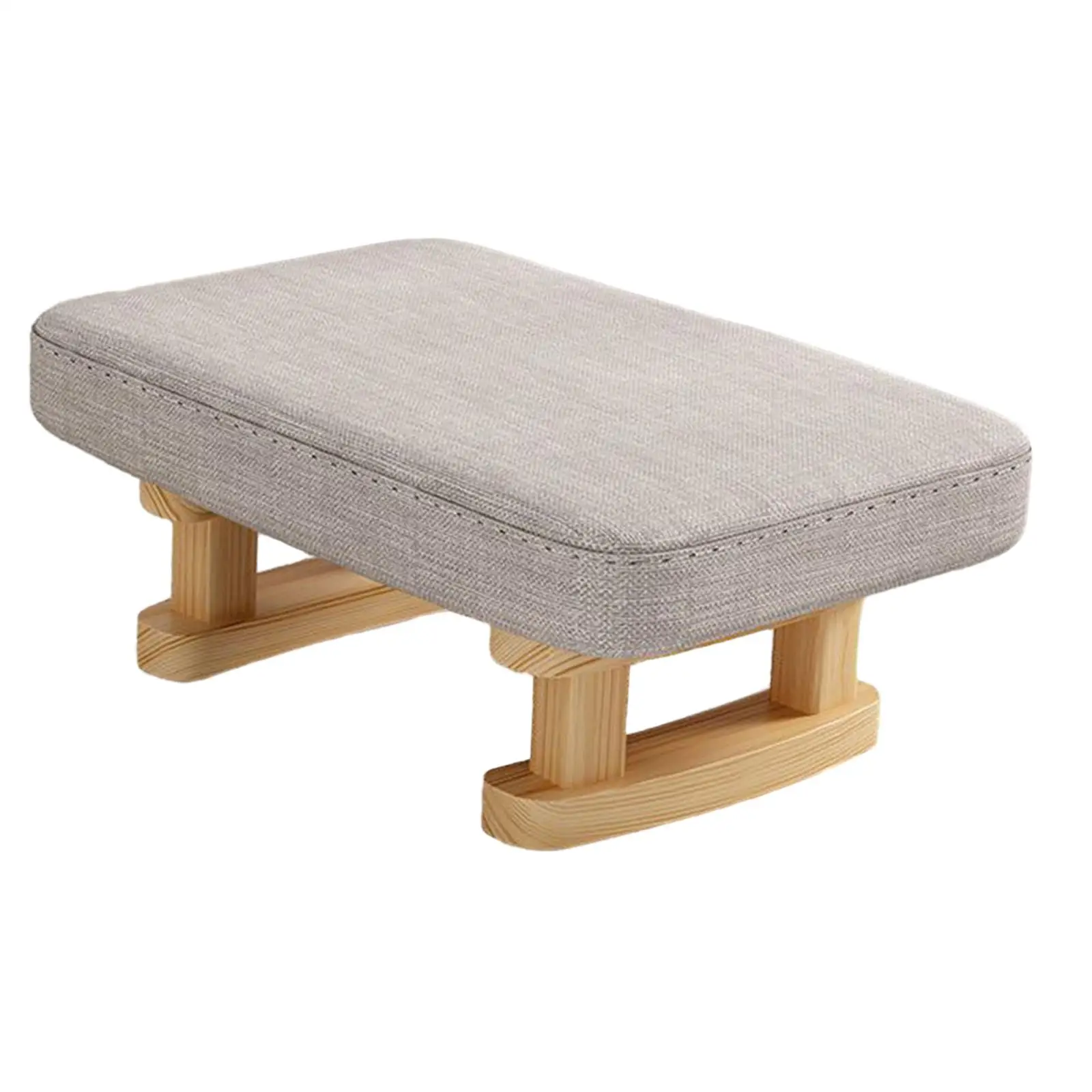 Foot Rest with Wooden Legs Bench 41x30x18cm/16.14x11.81x7.09inch Padded Footstool for Porch Dining Bedroom Guest Room Living