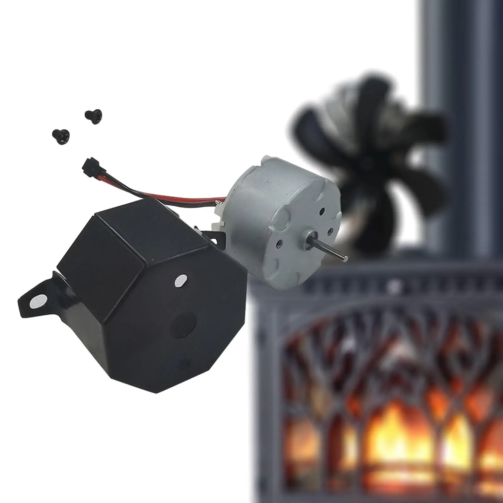 Fireplace Fan Motor 42-43mm Fan Accessory Stoves Durable Easy to Install Multifunctional Motor Set Heat Powered Stoves Fan Motor