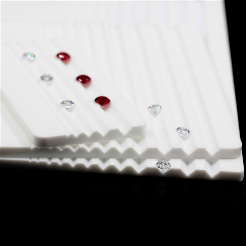 Ultra White Diamond Gemstone Sorting Color Grade Tray Grooved Plastic Tray Professional Gemological Tools
