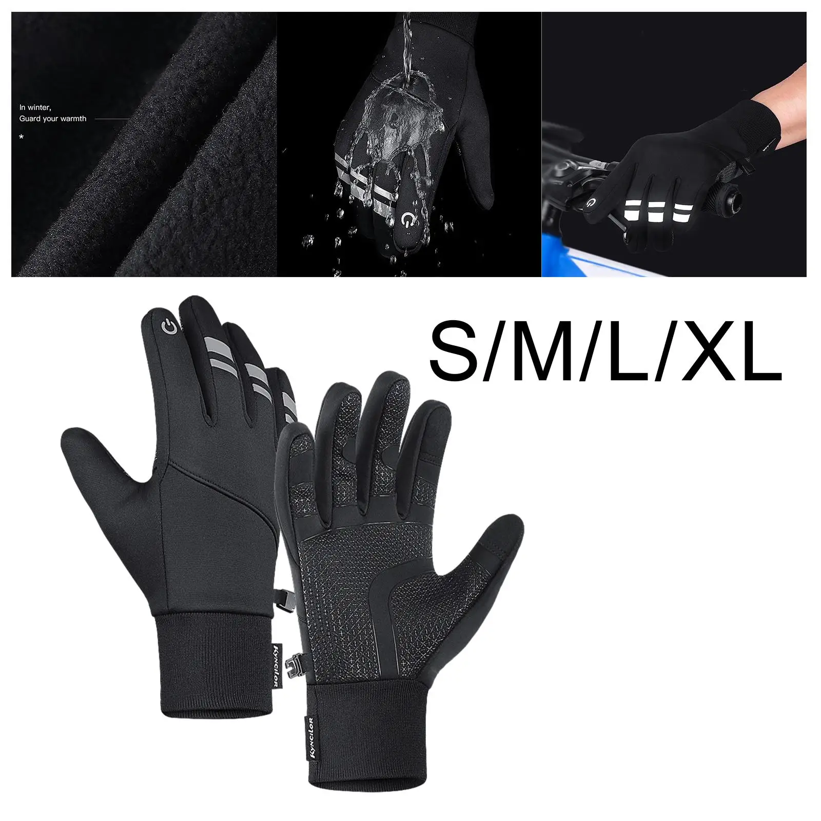 Winter Ski Gloves Touchscreen Mittens Waterproof Windproof Cycling Gloves Warm Mittens for Running Sports Driving Skating Riding