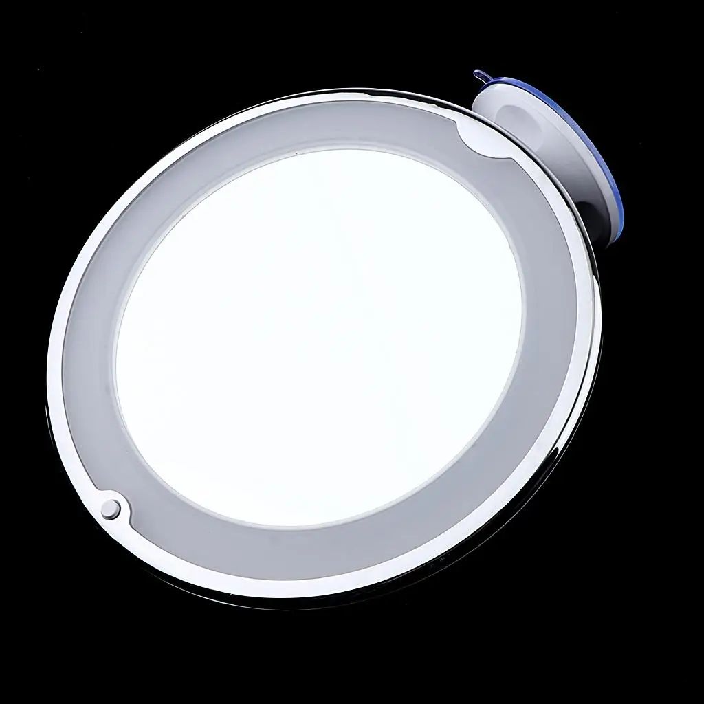 360 Rotating  Bathroom Shower Mirror with Locking Suction 7X Magnification for Makeup Application & Shaving