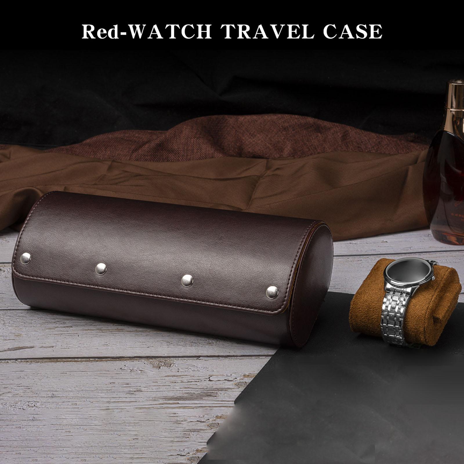 Watch Storage Case Portable Leather Watches Organizer Wristwatch Holder Jewelry Bracelet Gift Storage Watch Roll Travel Case