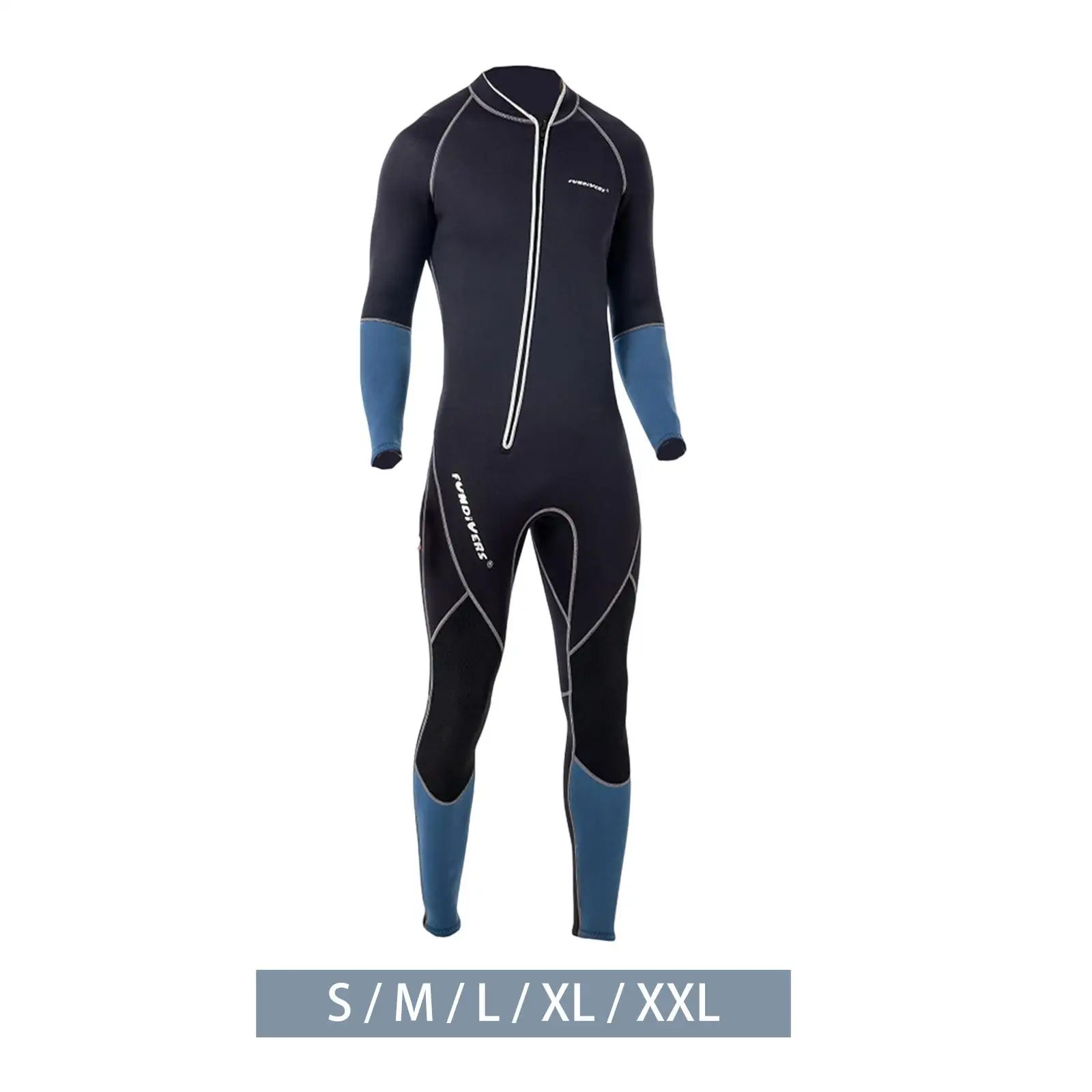 3mm Neoprene Wetsuit Swimming Full Suit  Wear Resistant Long Sleeve Stretch Surfing Scuba Diving Suit for Outdoor Sports