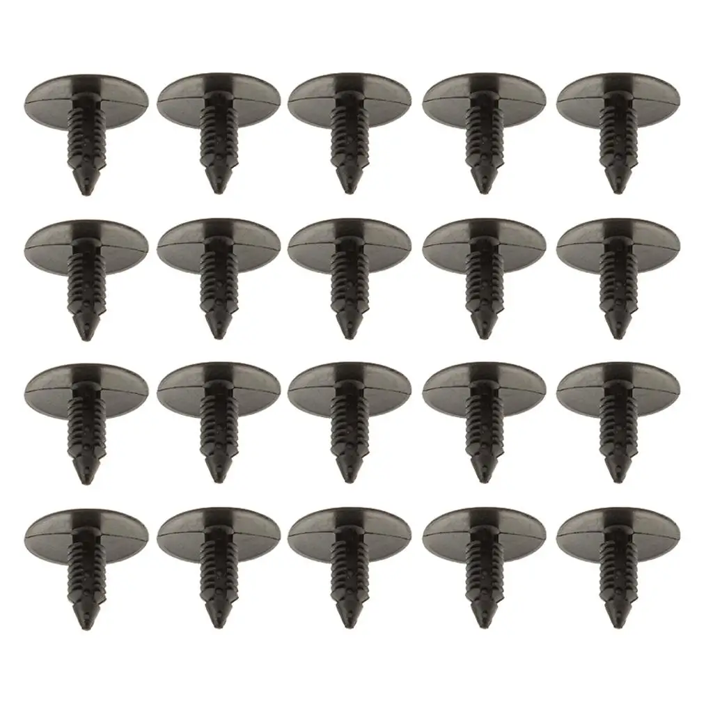 20 Pieces Inner  Push-type Holder Clip - Nylon  Cherokee Black
