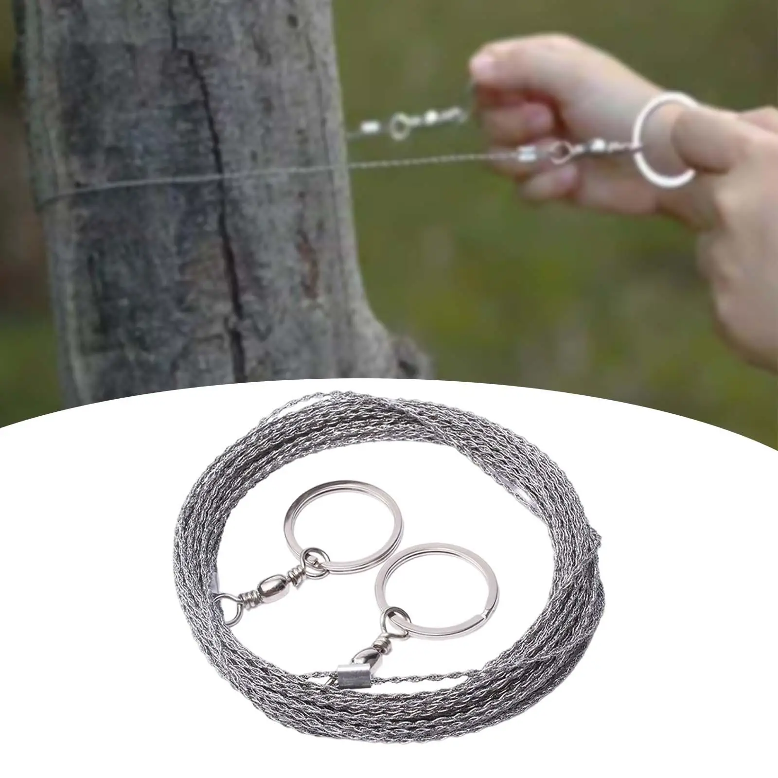 Wire Saw for Wood Survival Flexible Wood Heavy Duty Rope Saw Pocket Wire Saw for Travel Backpacking Emergency Camping