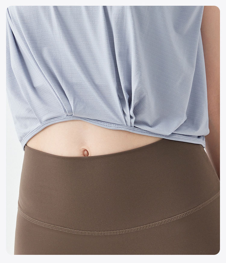 Leichtes Sport-Tanktop für Damen – atmungsaktives, ärmelloses Yoga-Workout-T-Shirt für Fitness – Detail 3
