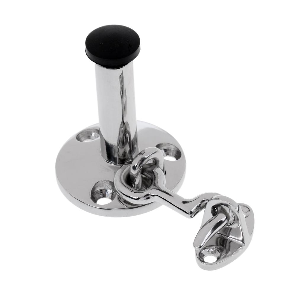 Heavy Duty Stainless Steel Door Stop w/ Hook Holder Marine Boat Accessories