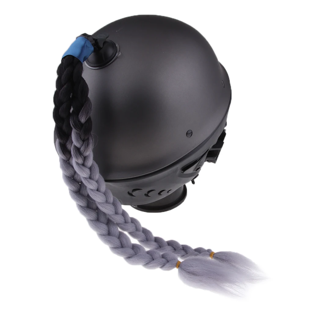 21`` Gradient Ramp Helmet Braids / Ponytail Motorcycle Bike Helmet Hair
