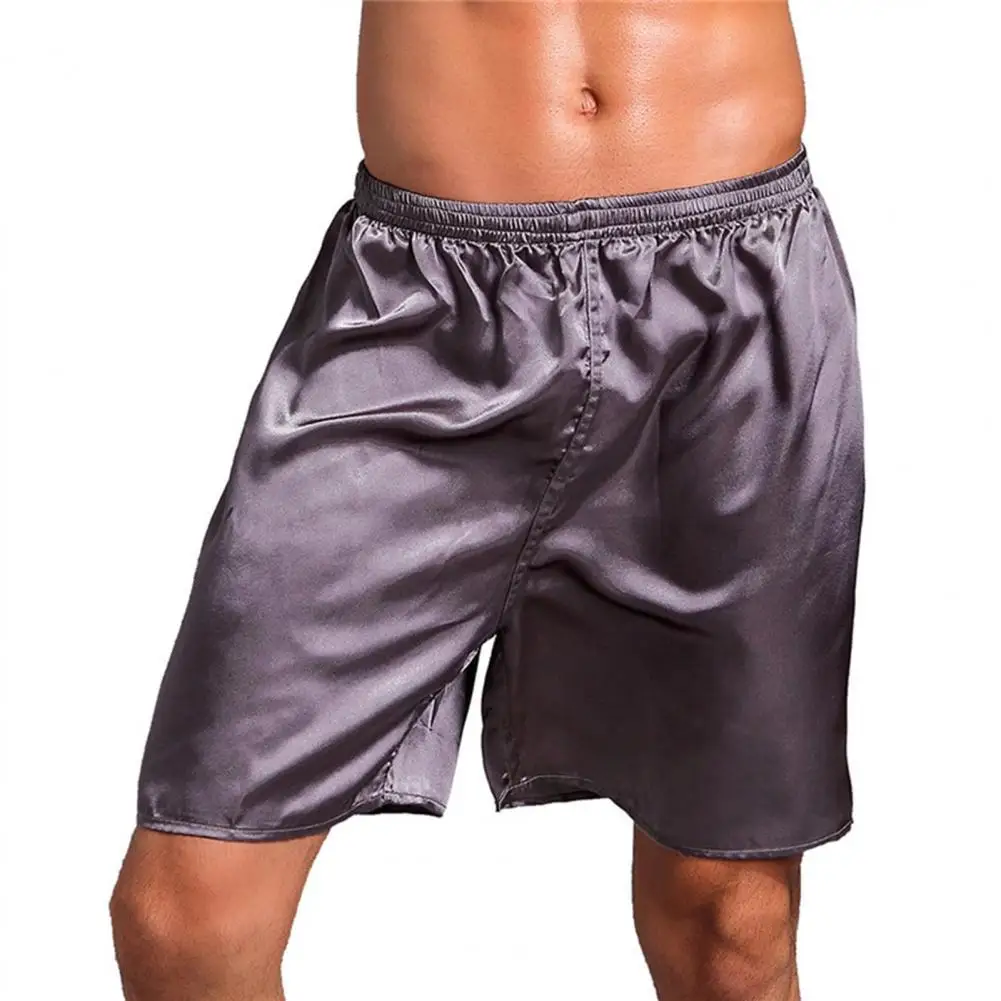 Men Boxers Solid Color Plus Size Loose Mid Waist Summer Briefs Pyjamas Mens Sleepwear Casual Trousers Male Sleeping Shorts mens casual summer shorts