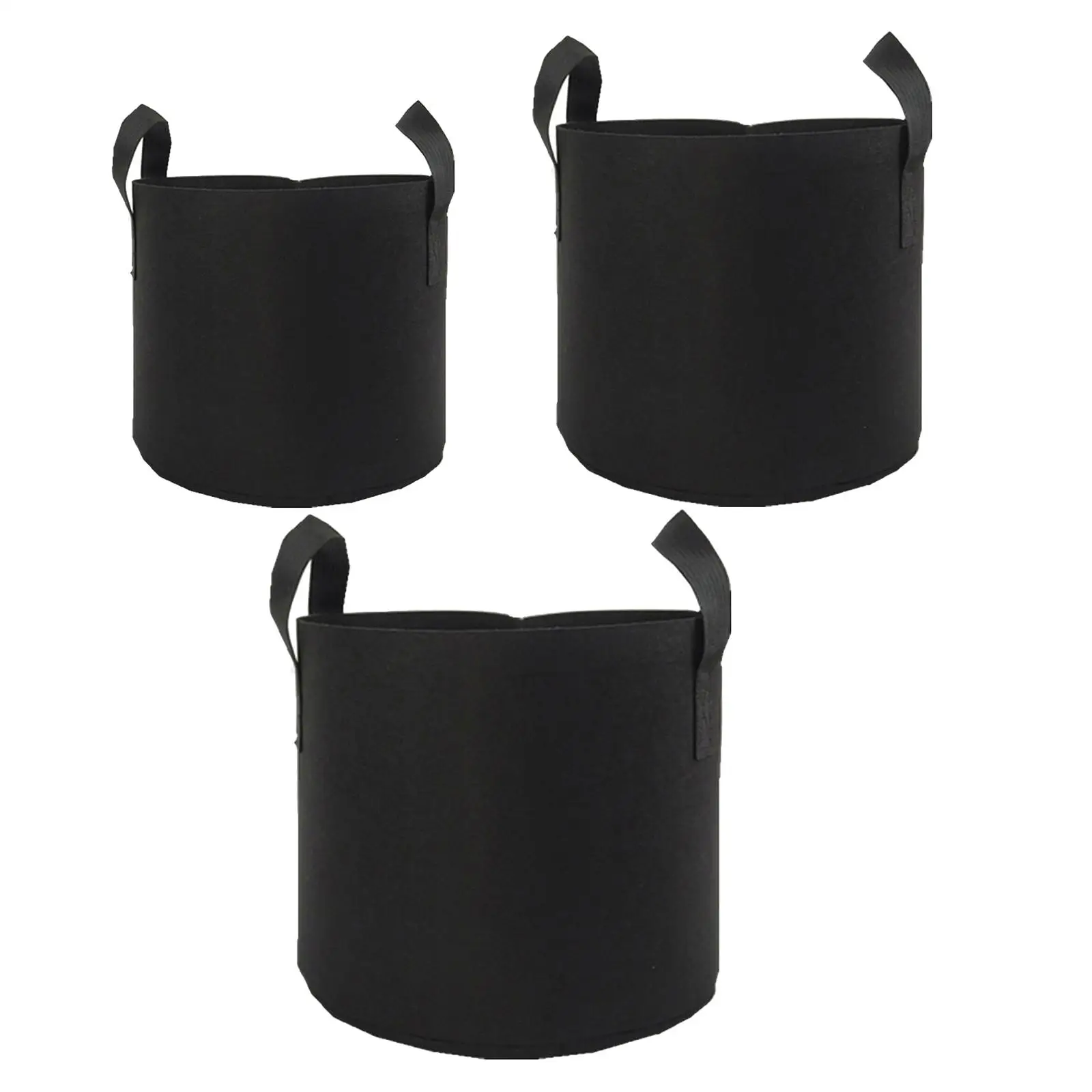 Large Bags w/Handles, Reinforced Non-Woven Planter Bags for Vegetables, Heavy Duty and durable Fabric Plant ing Bags
