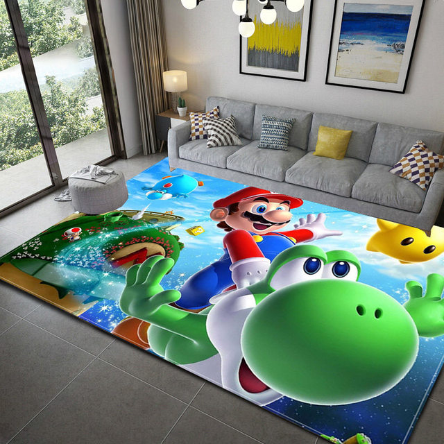 MBg-19617 Tapis de sol antidérapant à motif Super Mario dessin