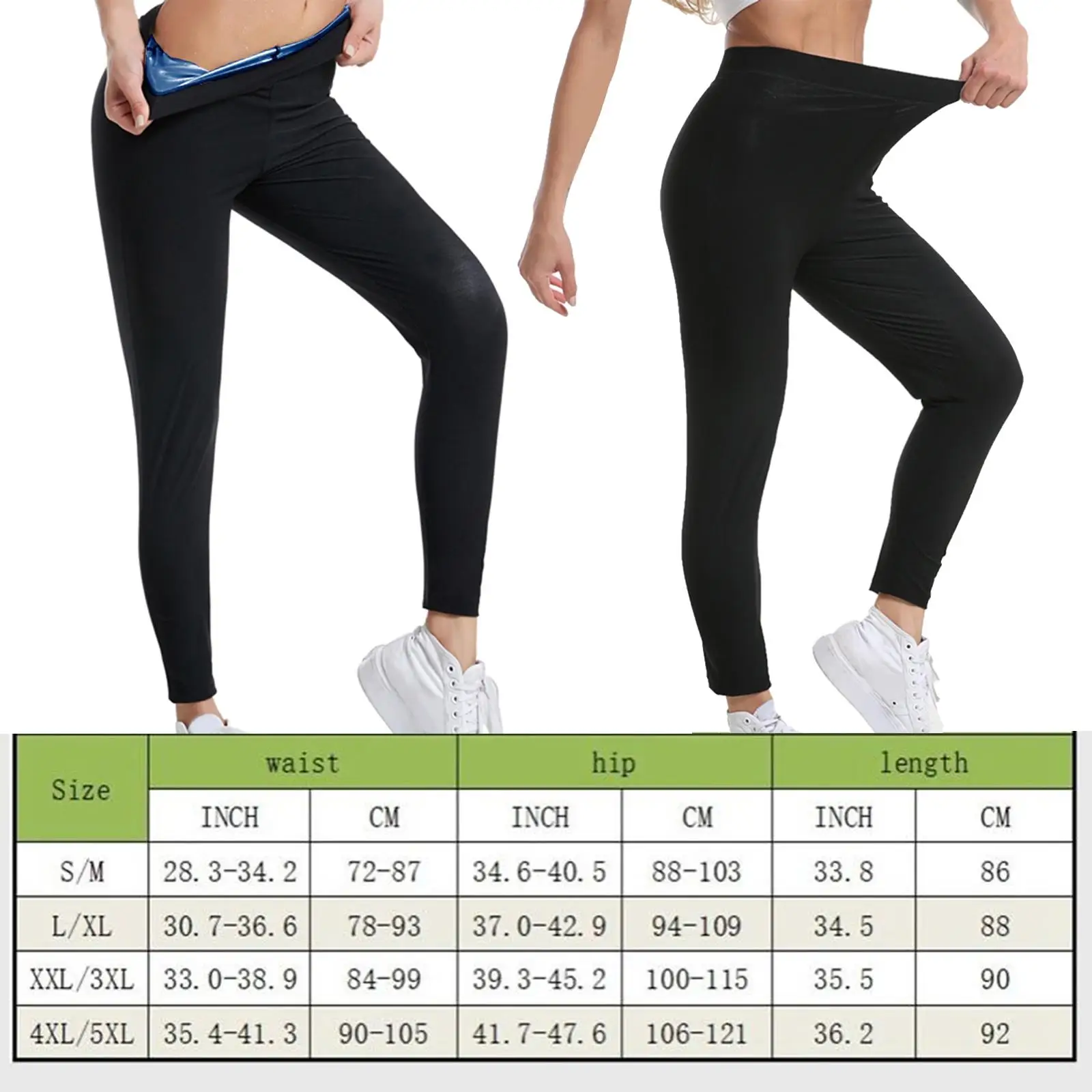 Sweat Sauna Pants Body Shaper Weight Loss Slimming Pants Women Waist Trainer Tummy Hot Thermo Sweat Leggings Fitness Workout