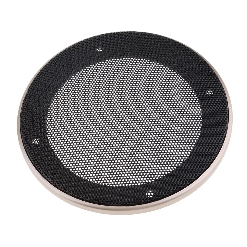 4 Inch Speaker Grills Cover Case with 4 pcs Screws for Speaker Mounting Home Audio DIY 128mm Outer Diameter Champagne