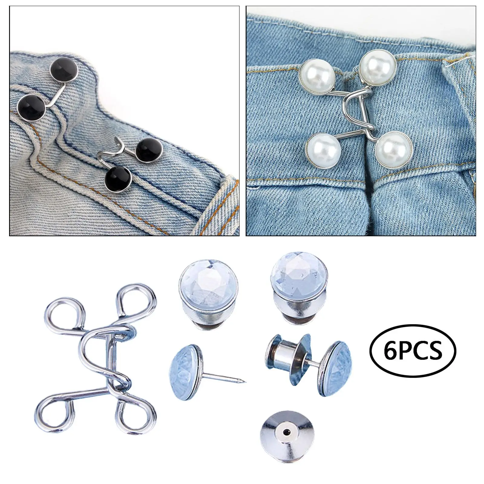 Sewing Hooks and Eyes Closure Metal Crafts Buttons  Clothing Bra Pants Jean Adjustable Waist Buckle Coats Craft Crafting 