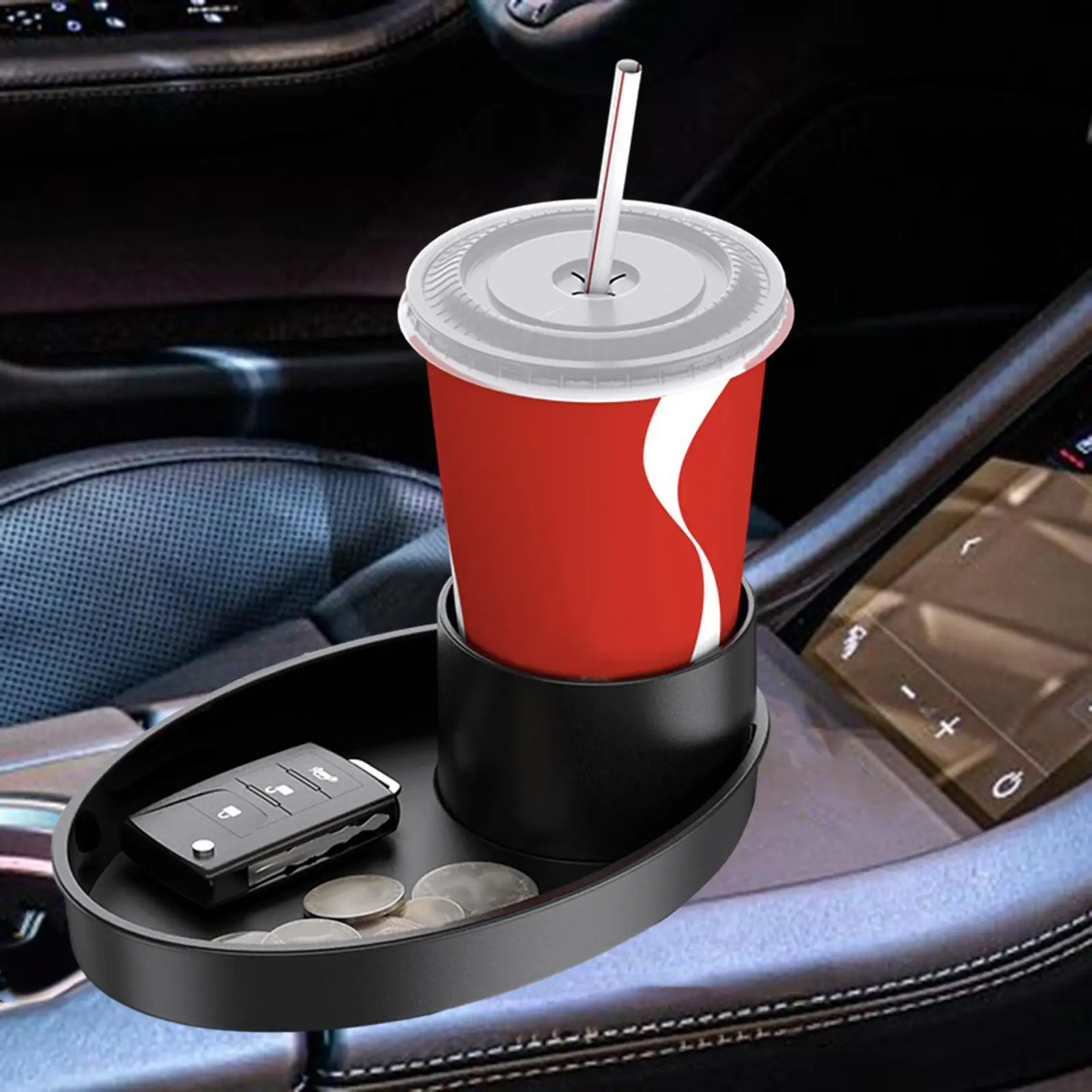 Car Cup Holder Double Layer Bottle Bracket Stand for Cups Drinks Snacks