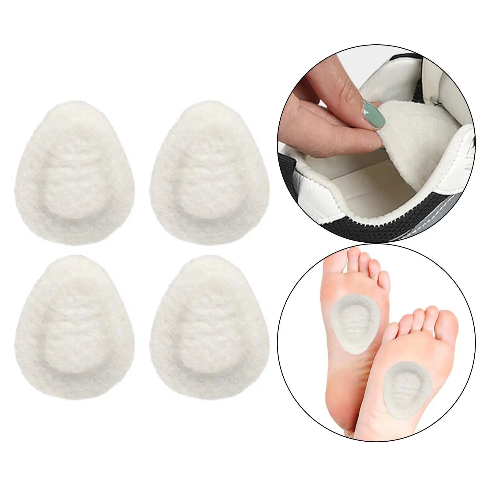 4x Self  Metatarsal Felt Pads Insert Pads Shock Absorbing for 