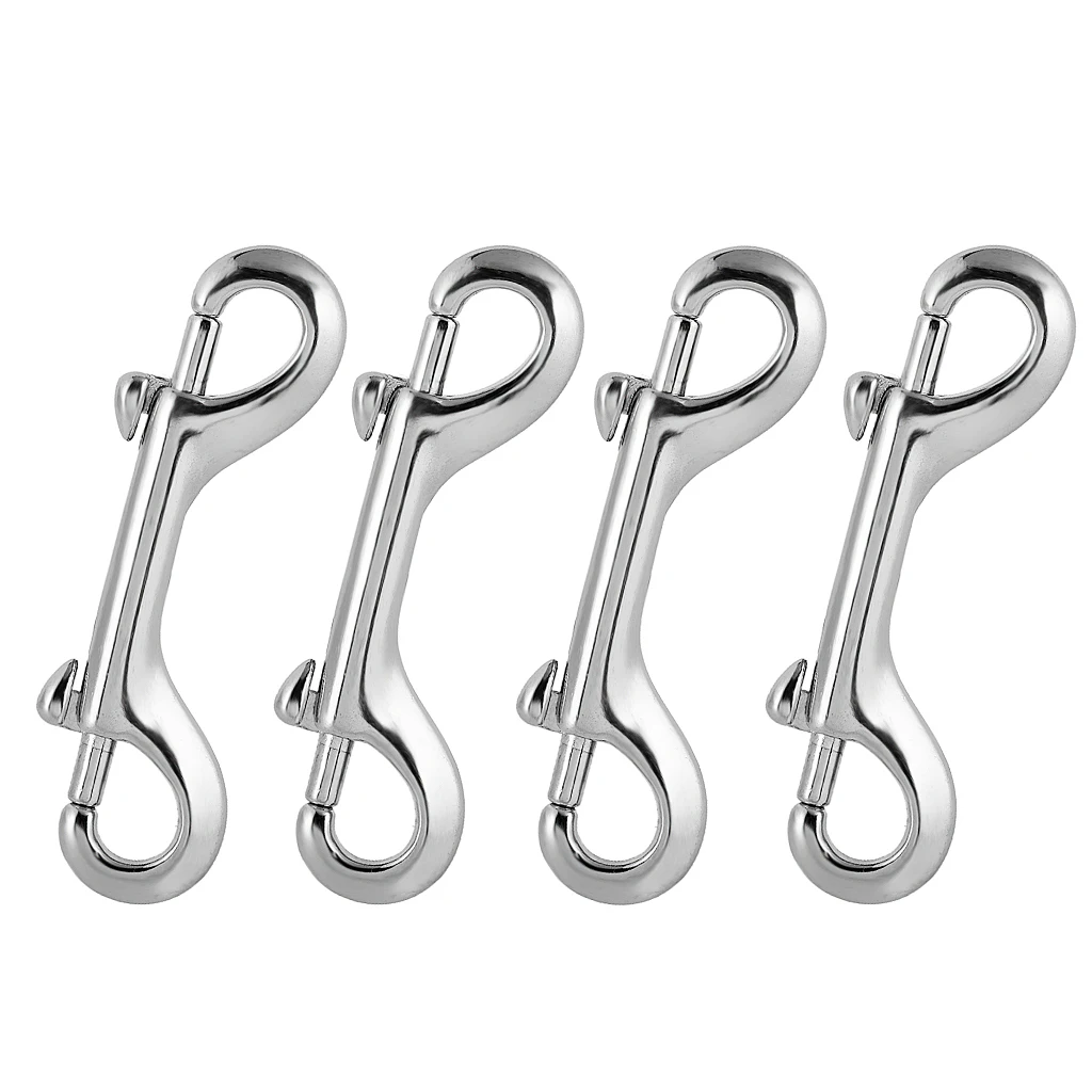 4 Pieces Scuba Diving Clips, Double Ended Bolt Snap Hook Keychain Hardware, 90mm