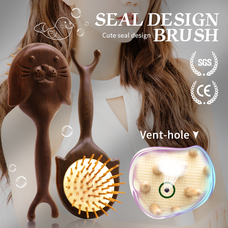 Best of Sandalwood Hair Brush Women Head Face Scalp Gua Sha Massager Facial Wide Tooth Massage Comb Point Acupuncture Wooden Comb Reviews & Tips