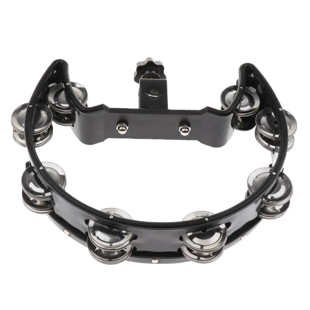 Durable Rattle Tambourine Percussion Accessory for Drummer Accompaniment