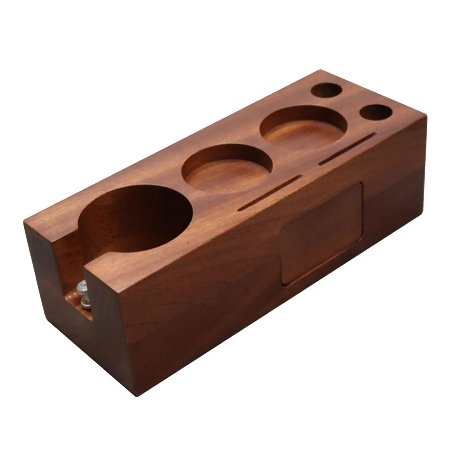 Wood Manual Station Accessories 3 Holes Espresso Tamper Mat Stand