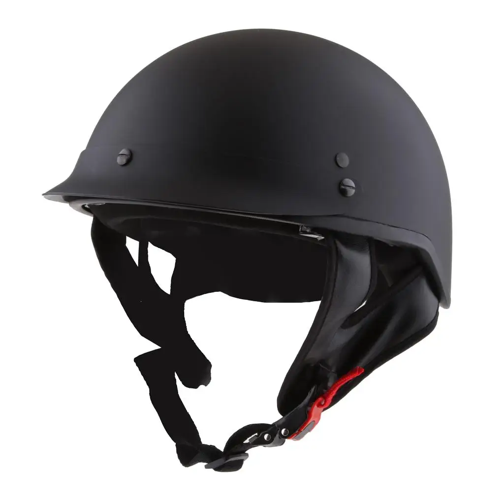 Perfeclan Motorcycle Half Helmet DOT Open Face Cruiser Bike Skull Cap S-XXL