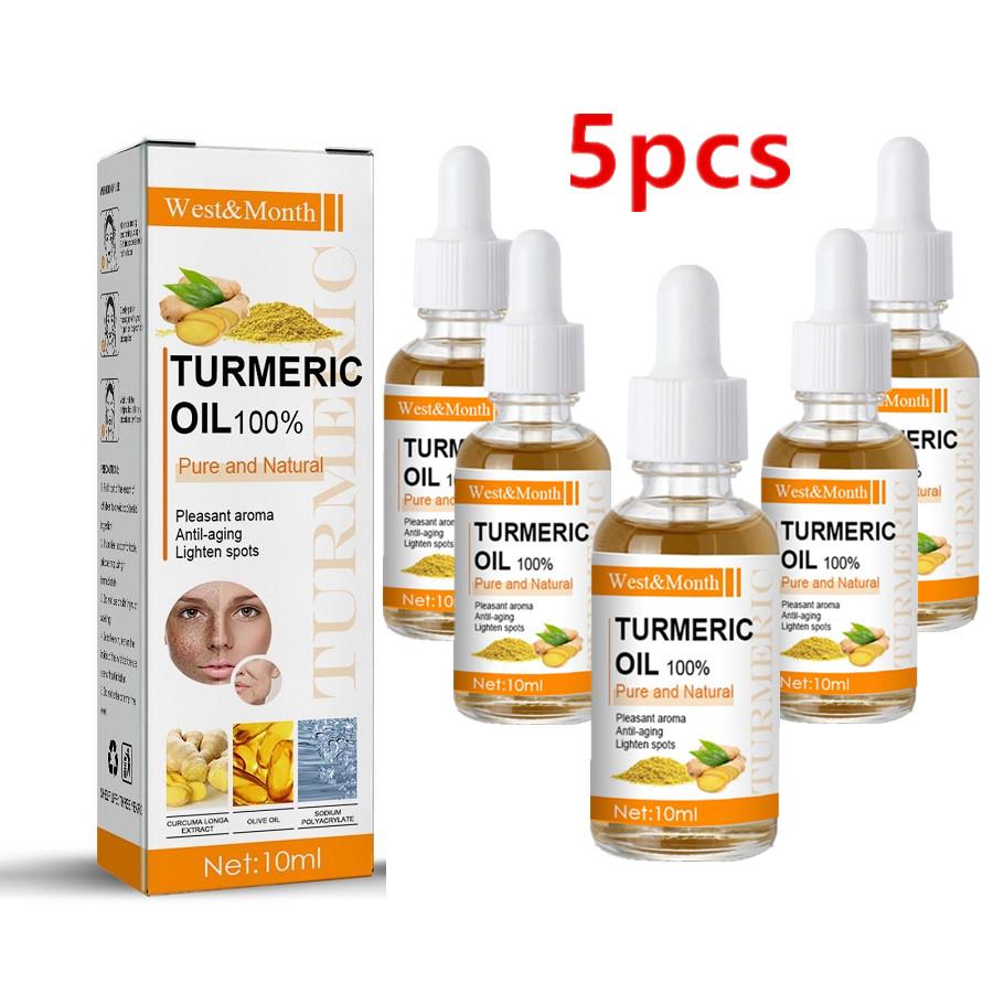 Best of 5PCS 10ml Turmeric Essential Oil Organic Tumeric Oil For Dark Spots 100 Pure And Natural Therapeutic Grade Essential Oil Tumeric Reviews & Tips