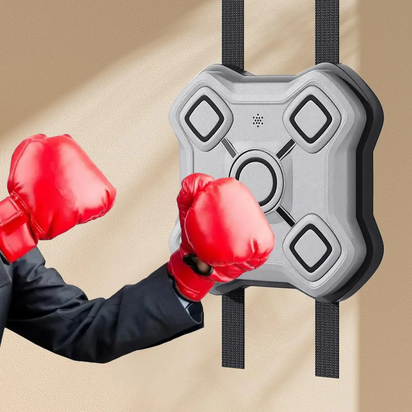 Music Boxing Machine Home Rechargeable Trainer Music Boxing Pads Relaxing Indoor Sports Target Boxing Trainer with Lights Smart