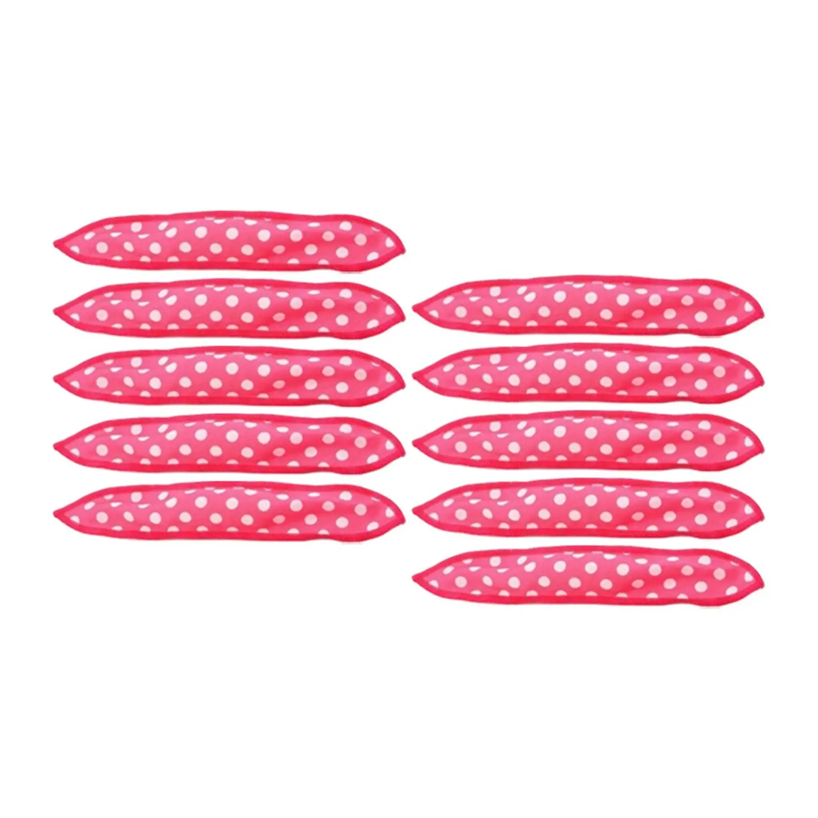 10Pcs Comfortable Heatless Curling Rods Wave Curling Ribbon Sleeping Hair Curler Headband