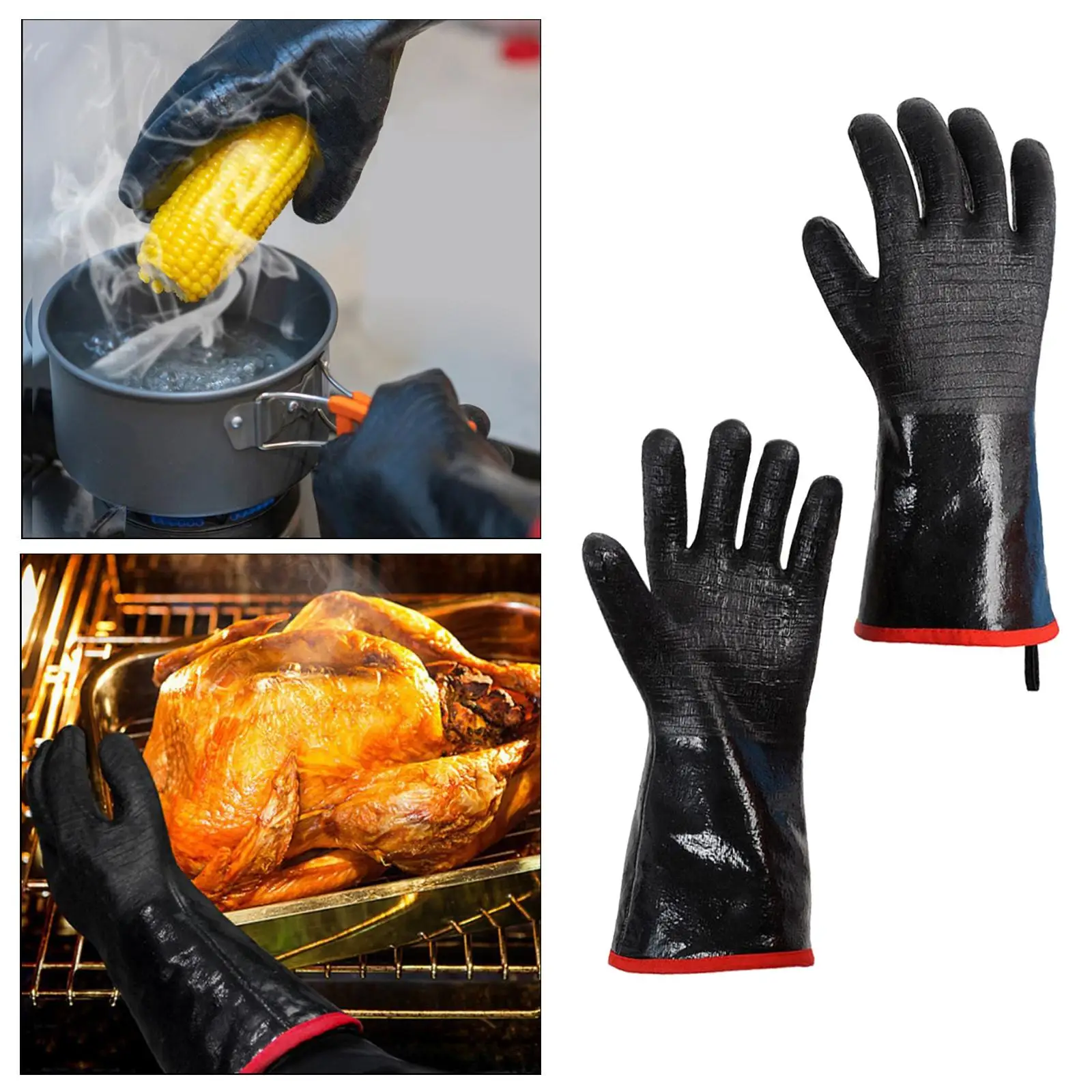 Neoprene Coating Barbecue grill per bbq Gloves  Resistant Labor  Gloves