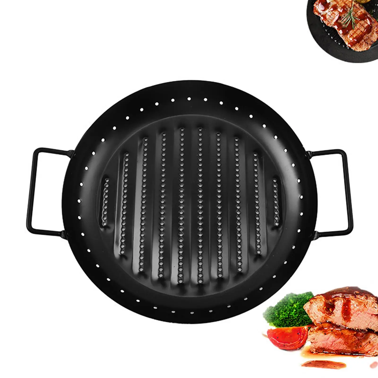 Grill Pans Barbecue Grilling Baskets for Baking Restaurant Indoor Outdoor
