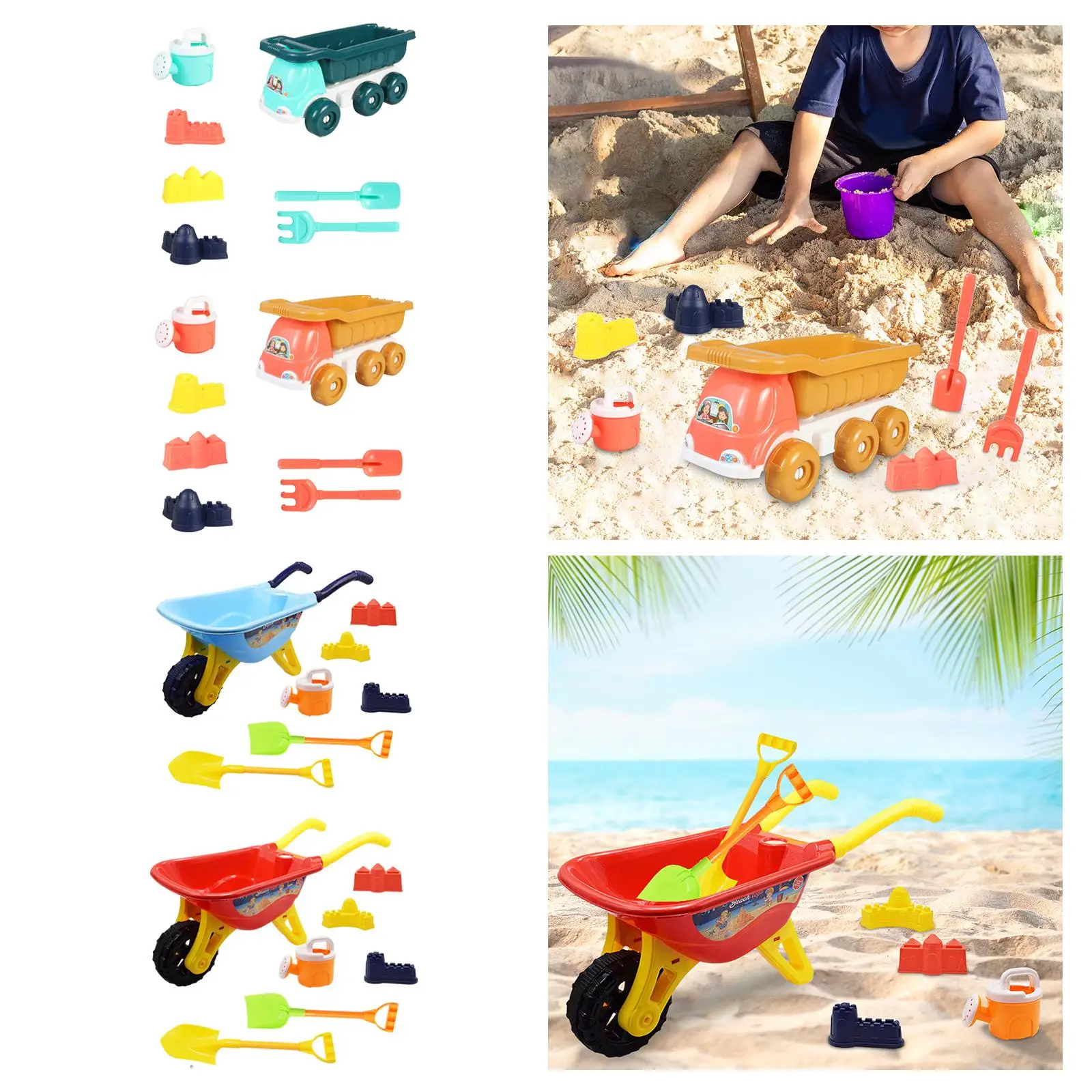 Beach beach Game play toy Sand Toy Set Beach Toy Set Wheelbarrow Gardening Tool Toy for Children Yard Indoor Outdoor Seaside