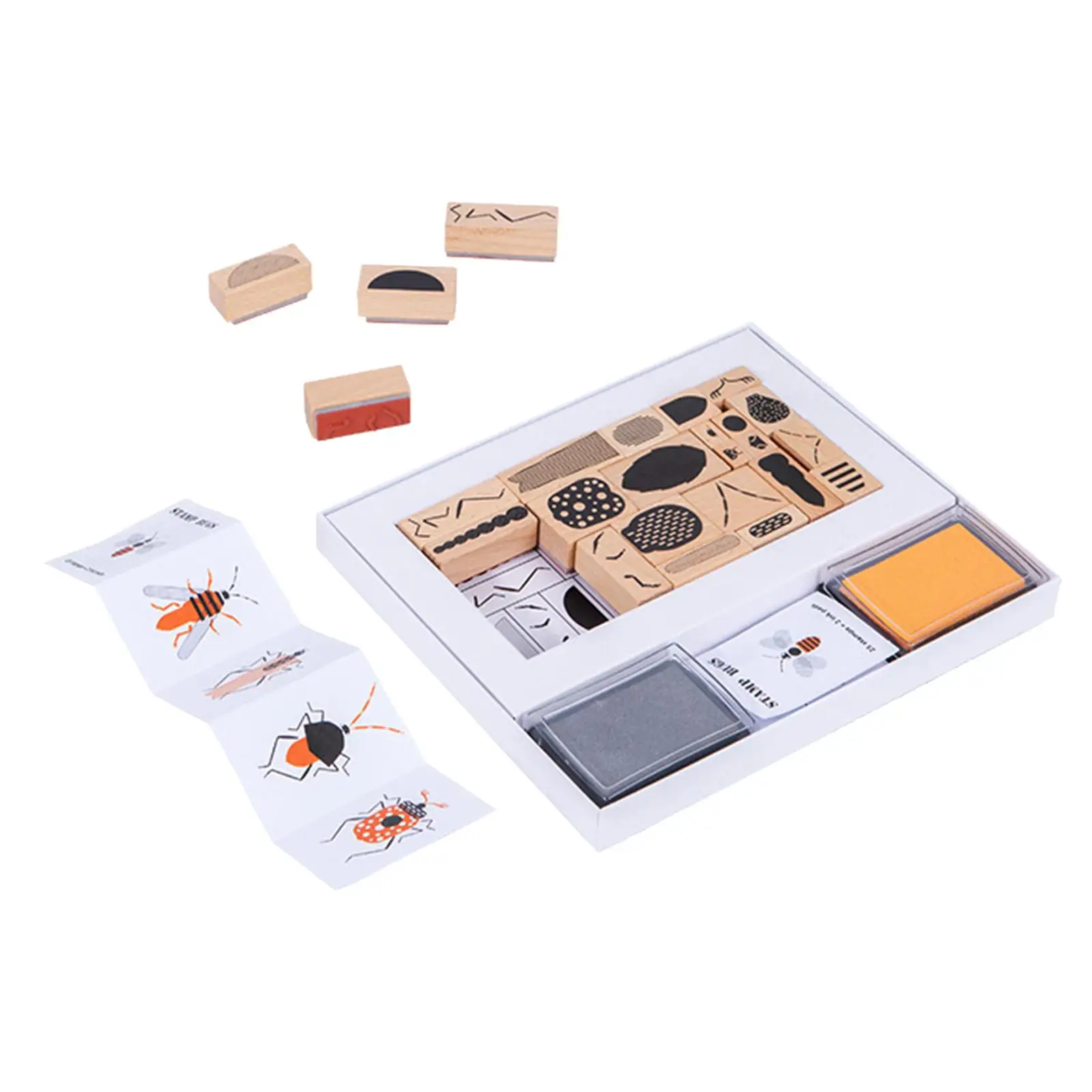 Kids Insect Awareness Seal Montessori Toys DIY Painting Early Developmental Toys Puzzle Printing Mud Game for Birthday Gifts
