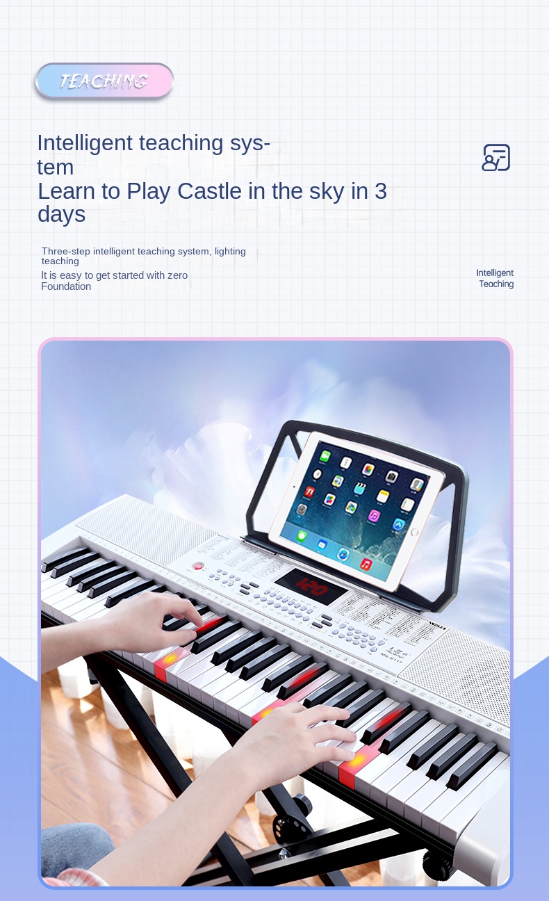 Title 10, White Electronic Organ Toddlers Beginners 61 Ke...