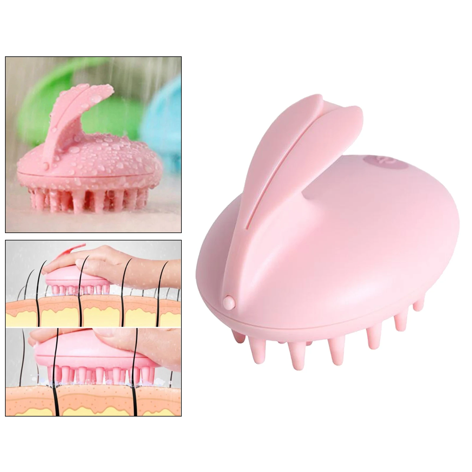 Scalp Vibrating Massaging Shampoo Brush - Handheld Massager, Water-Resistant - 2 Colors to Select