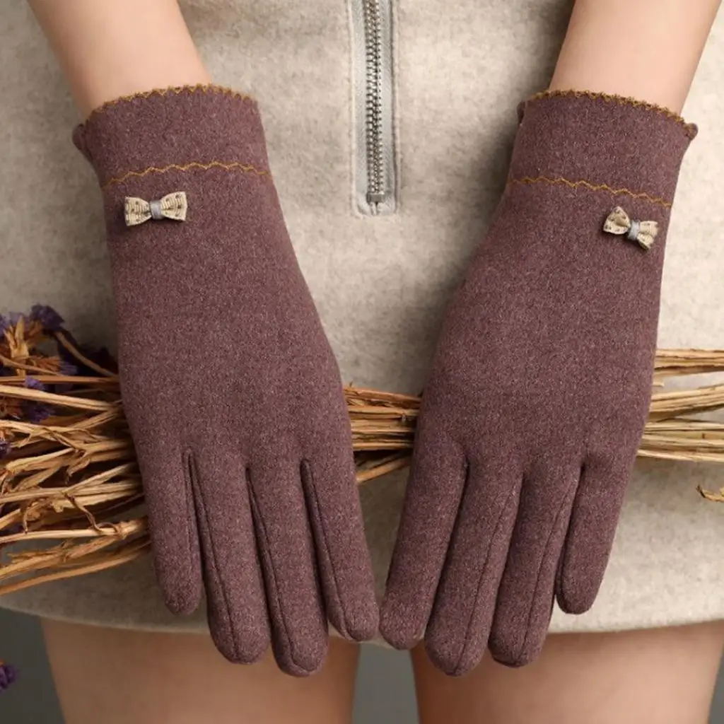 1 Pair Women Winter Gloves Warm Touchscreen Gloves Windproof Gloves for Women Girls Winter Outdoor Cold Weather