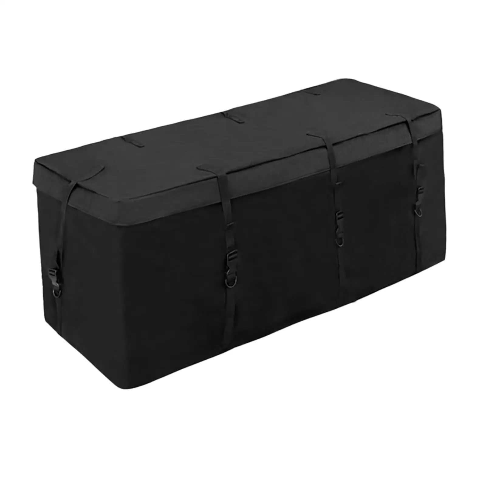 Hitch Cargo Carrier Bag Reinforced Straps Black Luggage Storage Cargo Traveling Bag for Vans All Vehicle Trailer Travel SUV