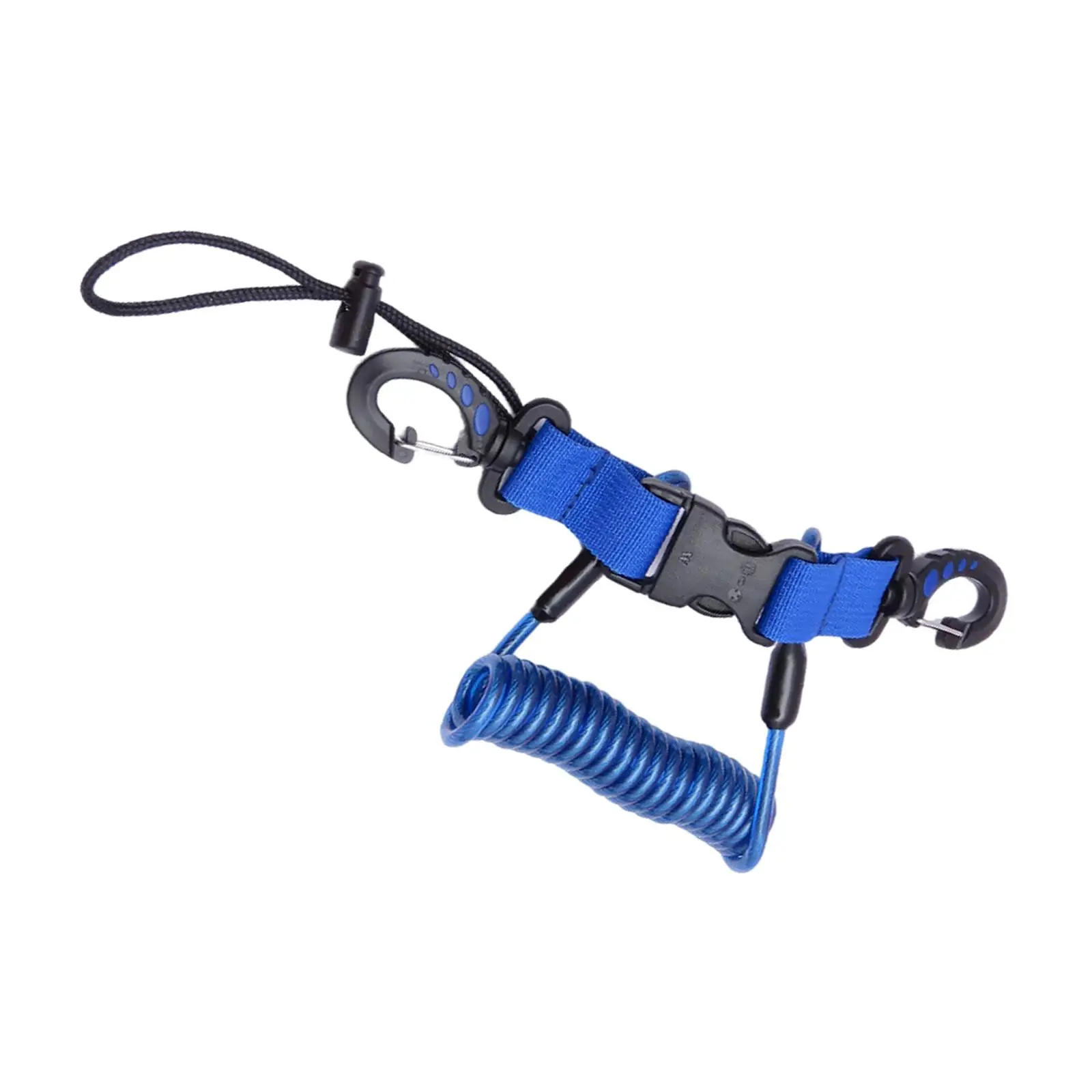 Scuba Dive Coil Camera Lanyard Safety Clip for Torch Underwater Dive Lights