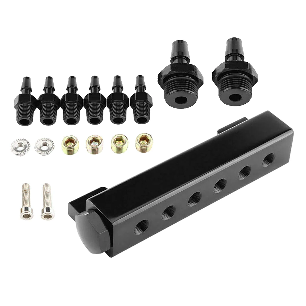 Intake Manifold Kit for Vacuum Block with 6 Connections, Wastegate Turbo Boost