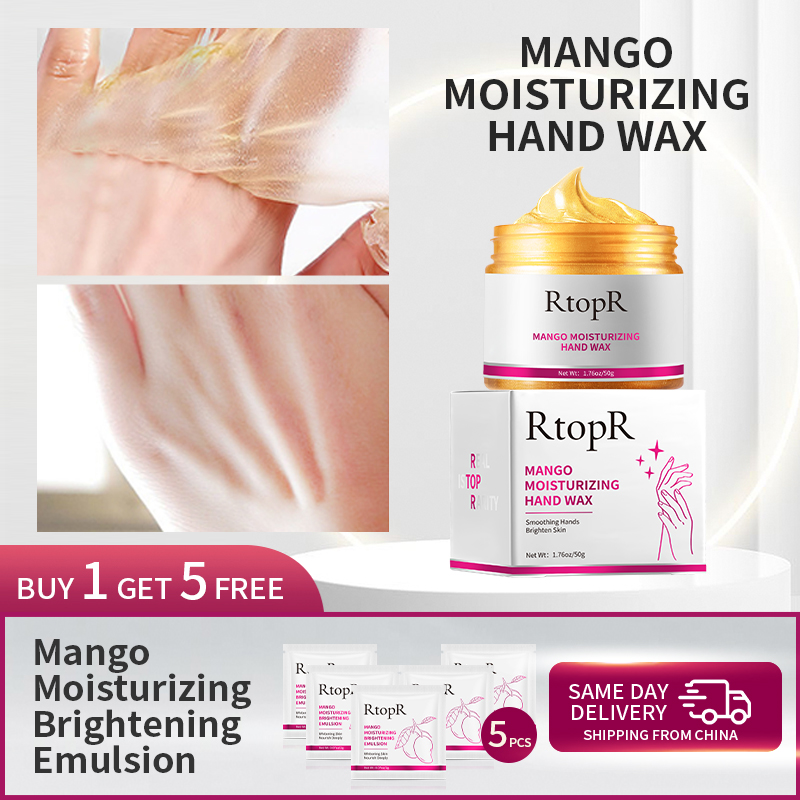 Best of RtopR Mango For Hands Mask Hand Wax Whitening Moisturizing Repair Exfoliating Calluses Filming Anti-Aging Hand Skin Cream 50g Reviews & Tips