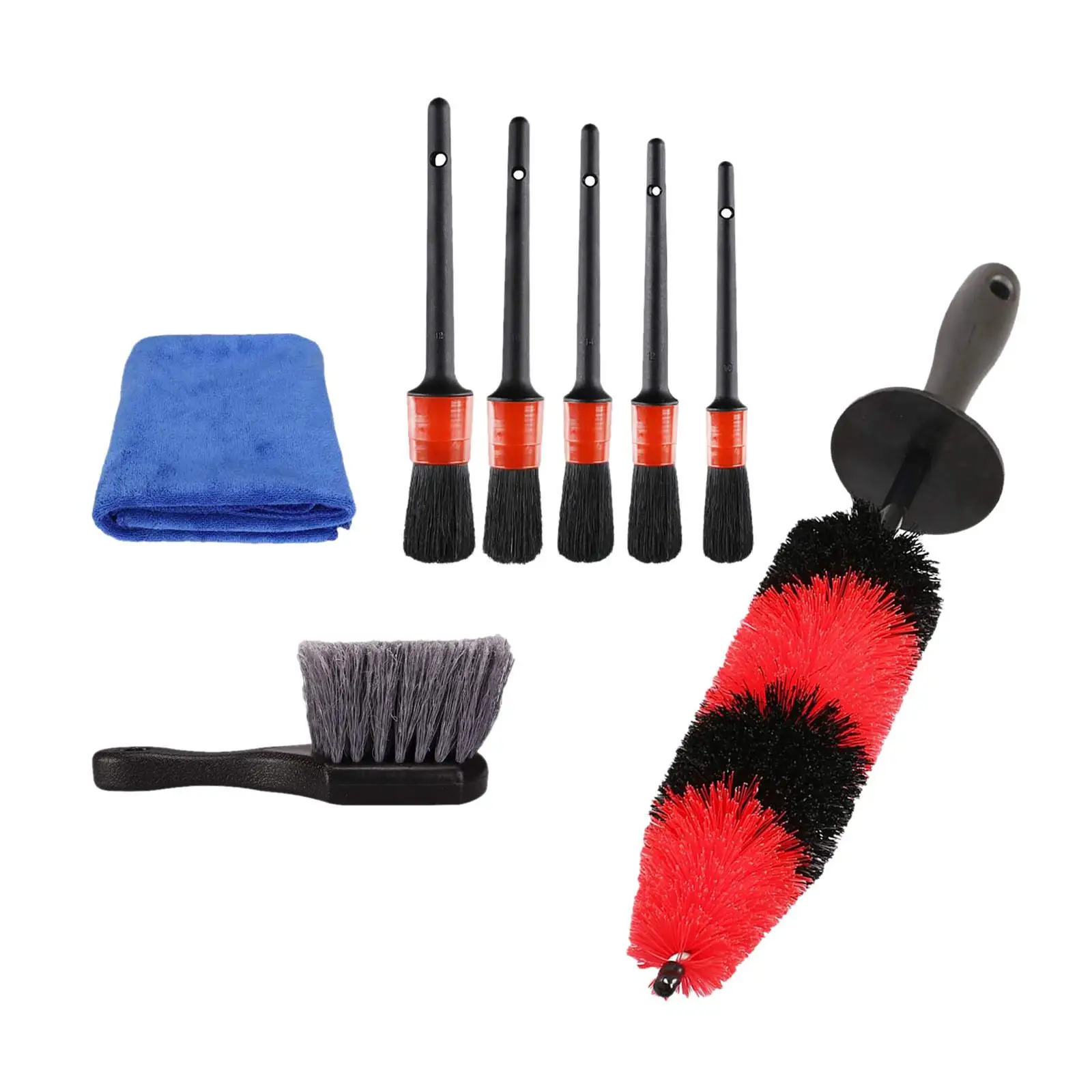 8Pieces  Wheel Seam Wheel & Tire Brush Car Detailing Kit for Car Air