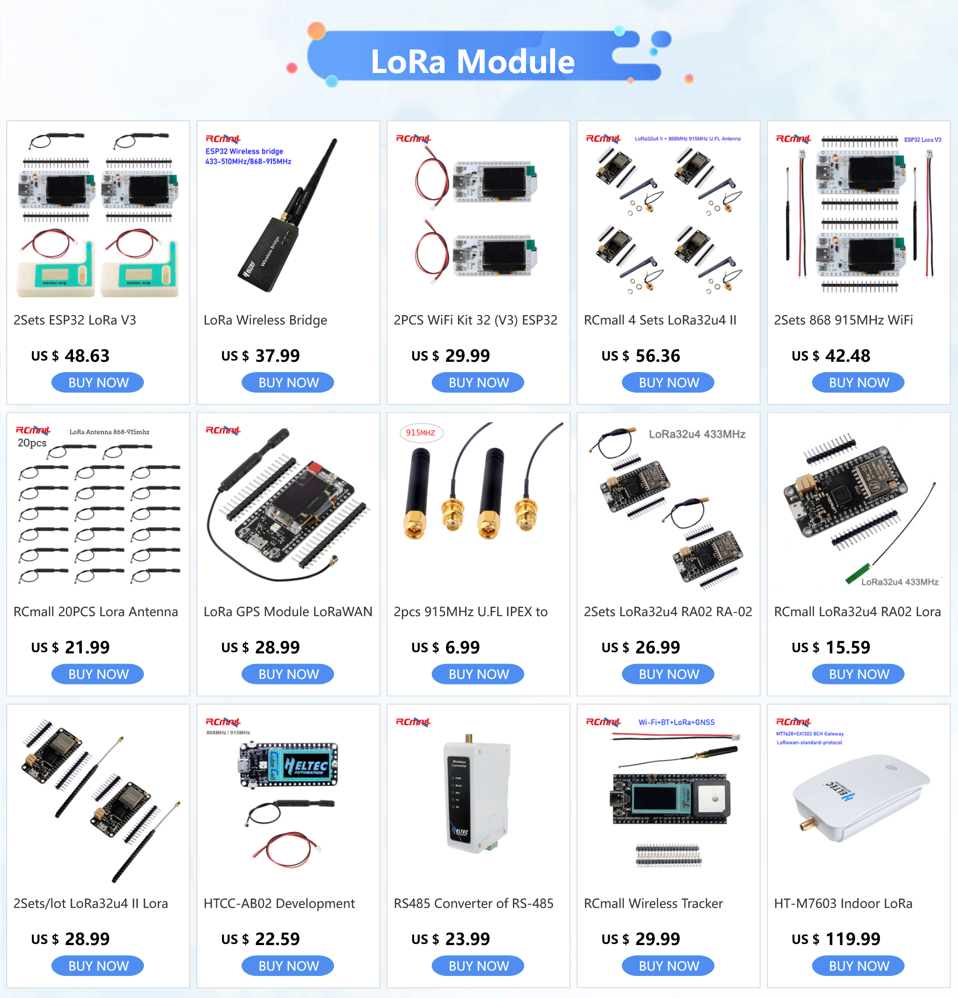 placa iot lipo sx1278 para arduino + antena e cabo embutido rcmall