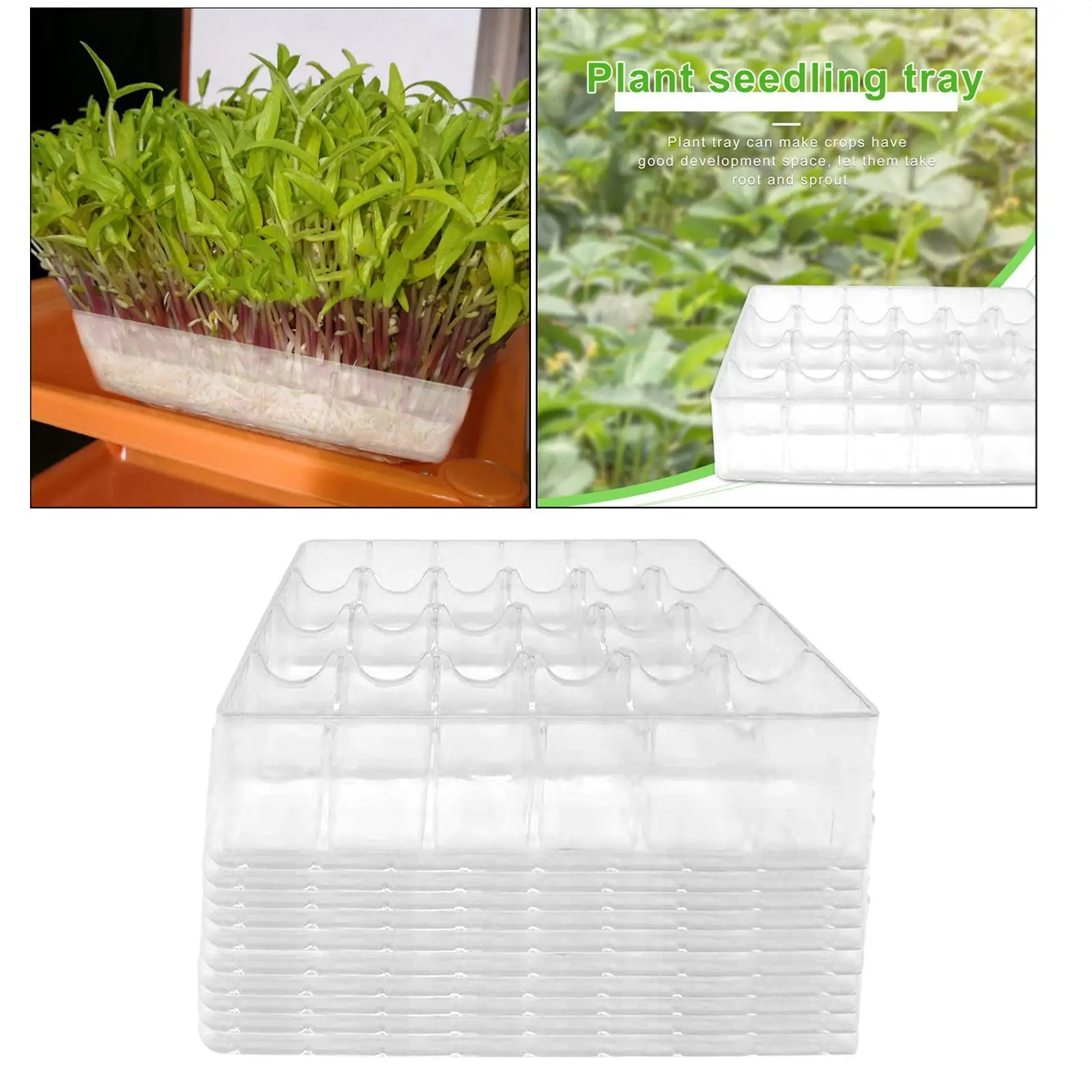 Plastic Nursery Pots Planting Seed Tray Kit Cells Seed Tray Grow Box Seedling Starter Germination Kit Garden Grow Box