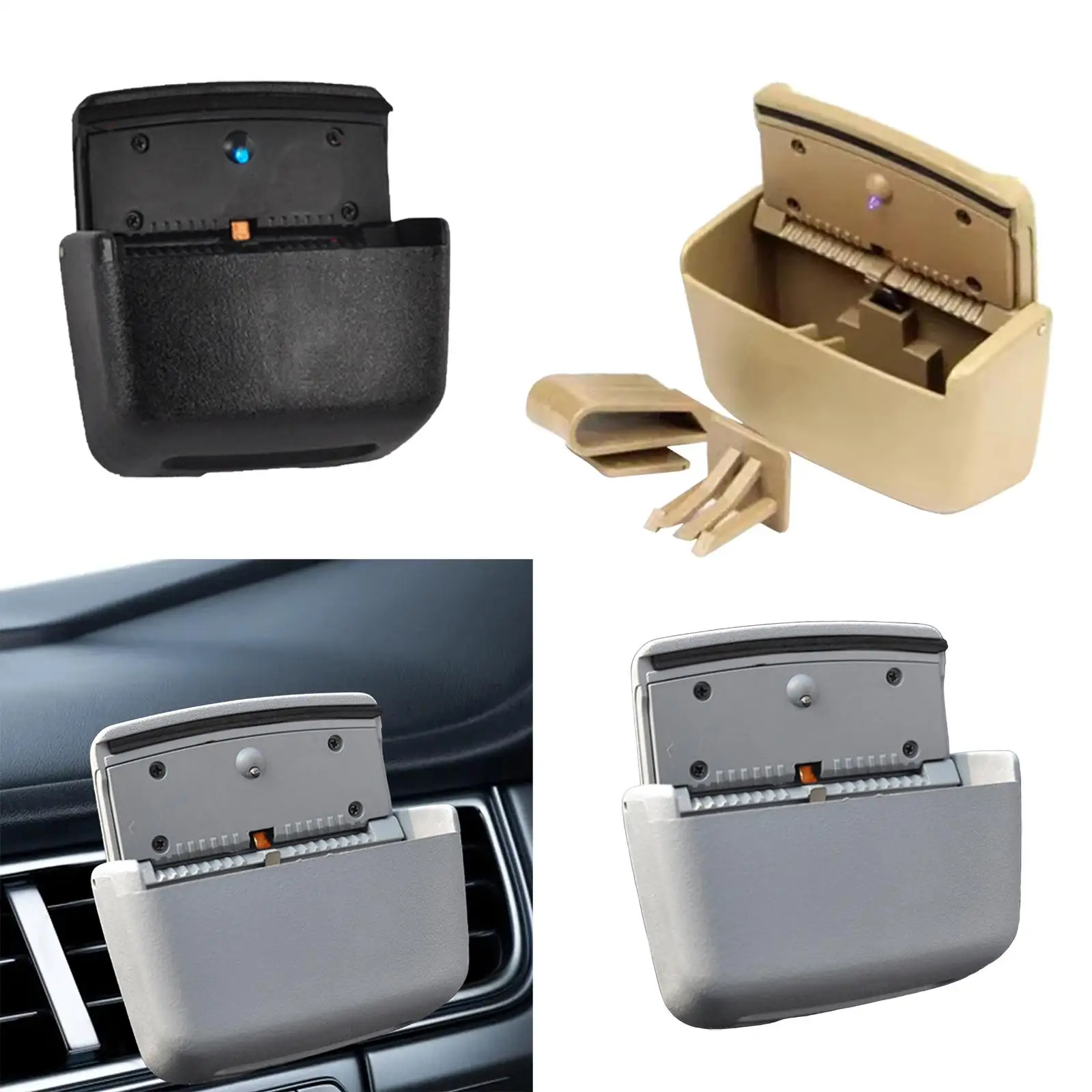 Portable Ashtray for car Accessories with Extinguishing Stripe Mini Car Trash Can Ash Tray with Lid for Home Office