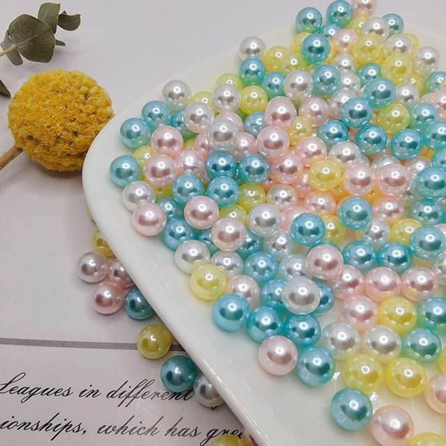 500 Perlas Sin Agujero De 6 Mm Color Marfil - Para Manualidades, Decoración, Bodas, Cumpleaños