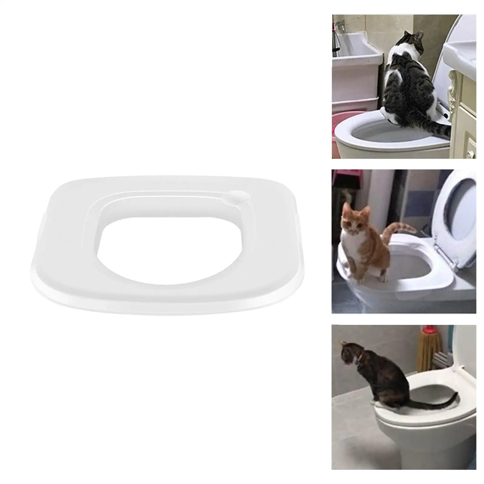 Cat Toilet Training Kit Pets Training Cat Litter Tray Cat Toilet Trainer for Teaching Cat to Use Toilet