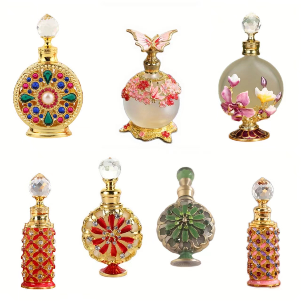 Best of Dubai Luxury Enamelled Alloy Perfume Bottle With Essential Oils Arabian Middle Eastern Style Empty Bottle Reviews & Tips